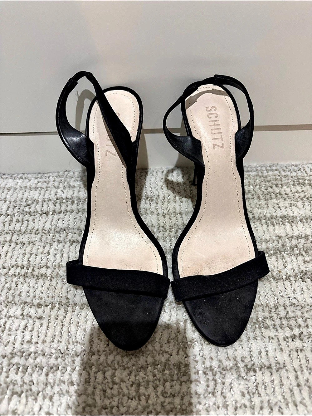 SCHUTZ Luriane Slingback Stiletto Sandal Black US 8